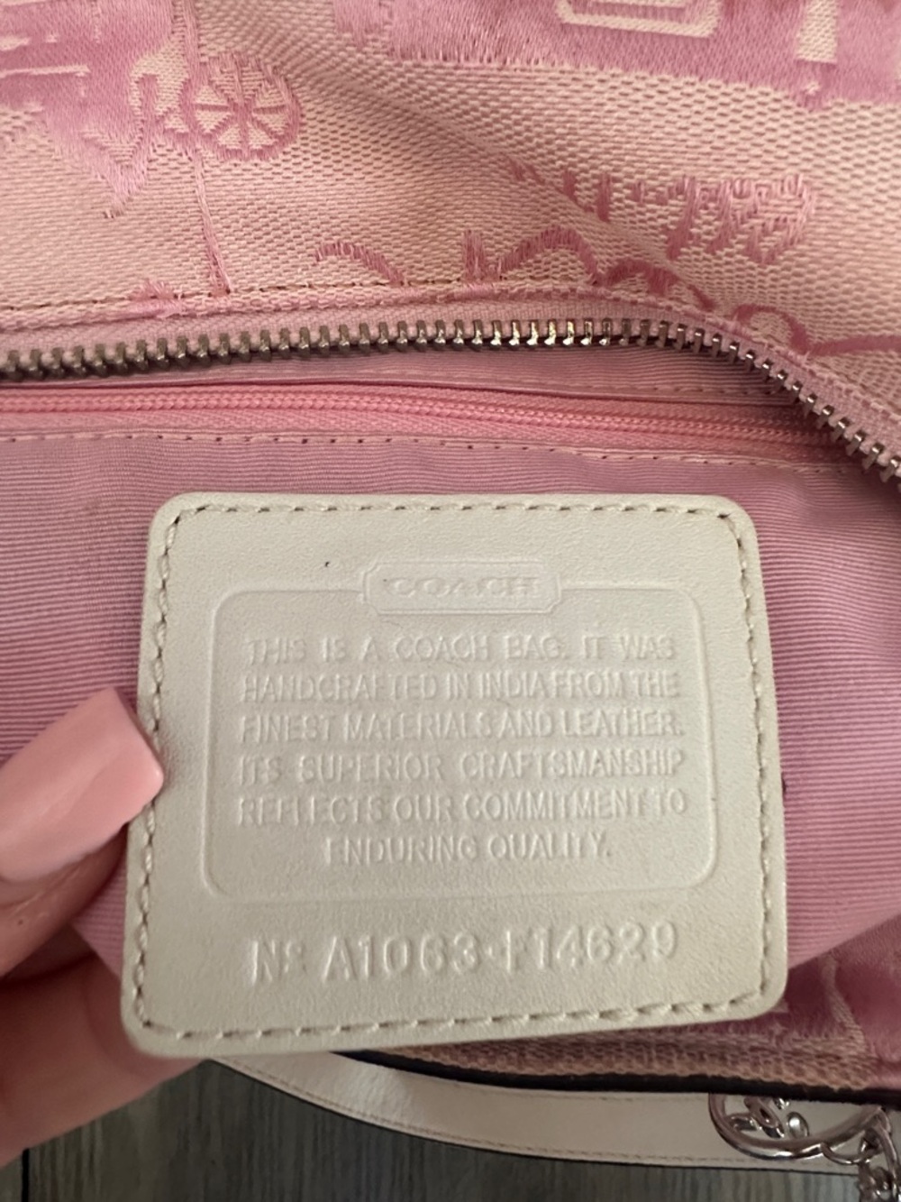 Coach Horse and Carriage Tote with Wallet Light Pink Canvas RARE & HARD TO FIND - Picture 11 of 15